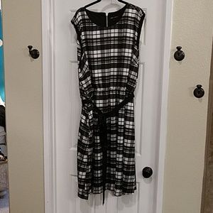 Black and white plaid dress
